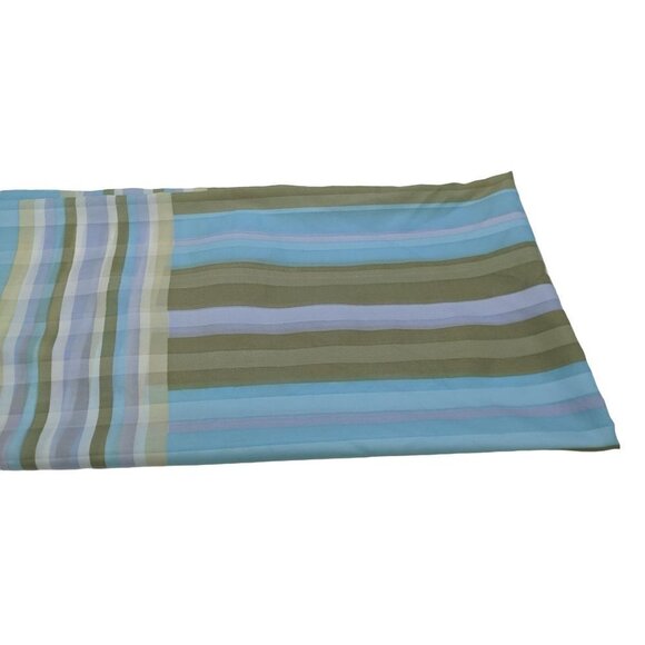 Scarf wrap purple brown blue white checks strips polyester rolled edge 44" x 47" - Picture 3 of 7